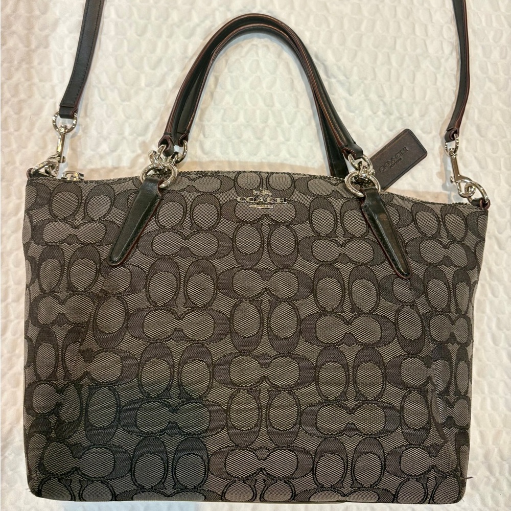 COACH Small Kelsey Satchel Signature Canvas Detachable Crossbody Strap GUC π©Άπ€©π€ - Picture 14 of 14